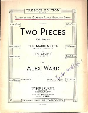 Seller image for Two Pieces For Piano 1 The Marionette 2 Twilight Trescoe Edition No 103 for sale by WeBuyBooks