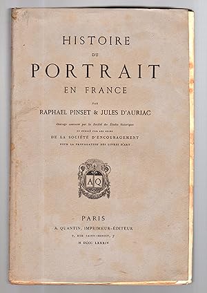 Imagen del vendedor de Histoire du portrait en France a la venta por Librairie Seigneur
