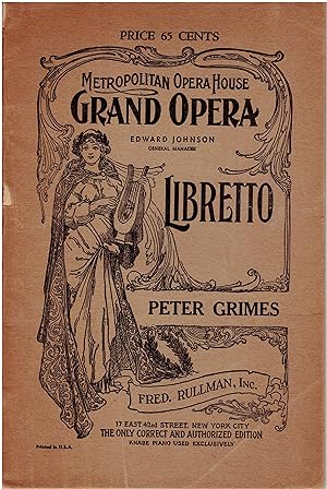 Peter Grimes - Metropolitan Opera Libretto