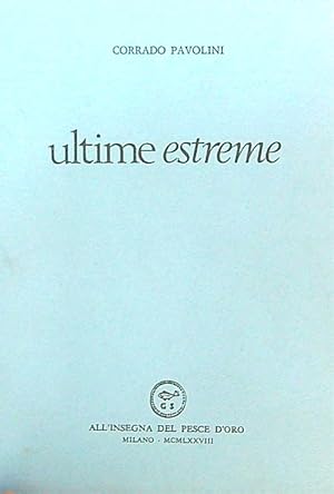 Imagen del vendedor de Ultime estreme a la venta por Miliardi di Parole