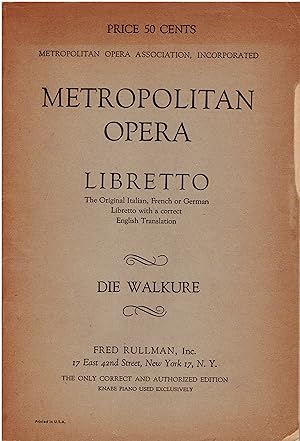 Die Walkure - Metropolitan Opera Libretto