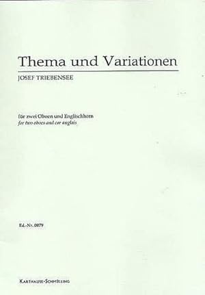 Bild des Verkufers fr Thema und Variationen fr2 Oboen und Englischhorn : Partitur und Stimmen zum Verkauf von AHA-BUCH GmbH