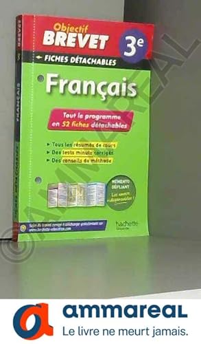 Seller image for Objectif Brevet 3e - Fiches dtachables Franais for sale by Ammareal