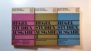 Bild des Verkufers fr Georg Wilhelm Friedrich Hegel - Studien Ausgabe (3 BNDE) zum Verkauf von Gebrauchtbcherlogistik  H.J. Lauterbach