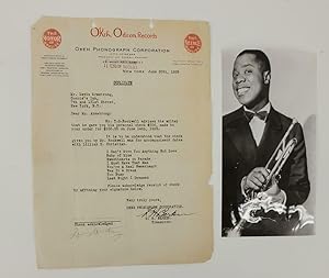 Louis Armstrong | 1929 Original OKEH Signed Contract And Type 1 Photo