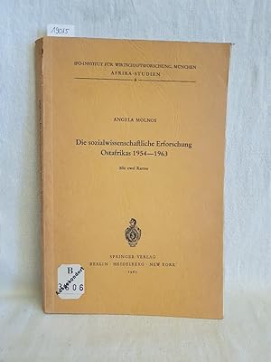 Seller image for Die sozialwissenschaftliche Erforschung Ostafrikas 1954 - 1963. (= Afrika- Studien, Bd. 5). for sale by Versandantiquariat Waffel-Schrder