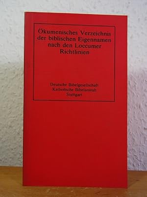 Bild des Verkufers fr kumenisches Verzeichnis der biblischen Eigennamen nach den Loccumer Richtlinien zum Verkauf von Antiquariat Weber