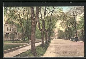 Postcard Baldwin, NY, Grand Avenue