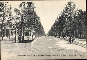 Image du vendeur pour Ansichtskarte / Postkarte Lille Nord, Tramway Lille Rouaix par le nouveau boulevard, Entre de la Ville, Boulevard de Paris mis en vente par akpool GmbH