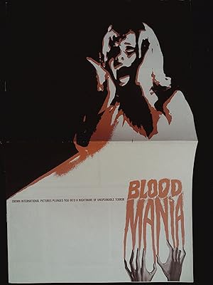 Image du vendeur pour Blood Mania Pressbook 1970 Peter Carpenter, Maria De Aragon, Vicki Peters mis en vente par AcornBooksNH