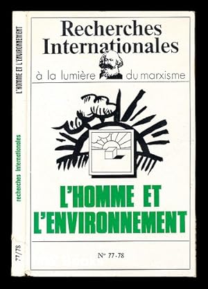 Seller image for L'Homme et l'environnement No 77-78 for sale by MW Books Ltd.