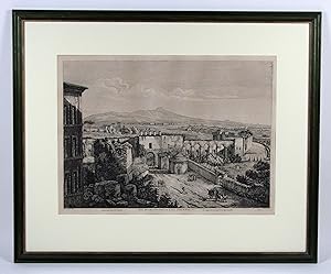 Bild des Verkufers fr Veduta dell' antica Porta Latina, con le mura antiche di Roma. zum Verkauf von Antiquariat F. Neidhardt