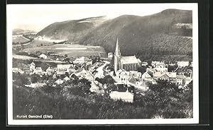 Bild des Verkufers fr Ansichtskarte Gemnd i. Eifel, Stadtansicht, Blick auf Kirche Sankt Nikolaus zum Verkauf von Bartko-Reher