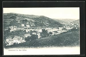 Bild des Verkufers fr Ansichtskarte Gemnd i. Eifel, Generalansicht, Blick zur Kirche Sankt Nikolaus zum Verkauf von Bartko-Reher