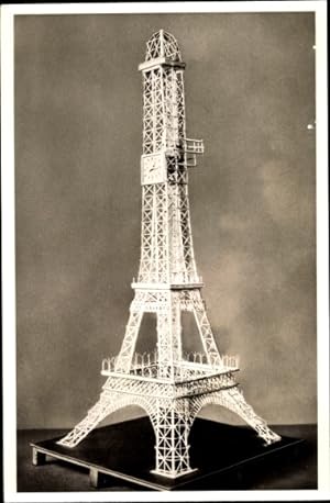 Ansichtskarte / Postkarte Strohkunstuhr Pariser Eiffelturm, Goslarer Kunstuhrenmuseum