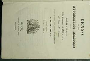 Bild des Verkufers fr Cenno su gli avvenimenti militari, ovvero saggi storici sulle campagne dal 1799 al 1814 zum Verkauf von Antica Libreria Srl