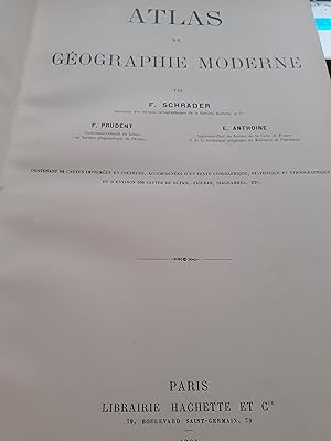 atlas de géographie moderne