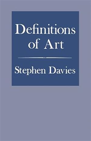 Imagen del vendedor de Definitions of Art a la venta por GreatBookPrices