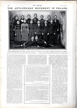 Seller image for PRINT: "The Anti-German Movement in Poland". story & photo from The Sphere Magazine, January 18, 1902 for sale by Dorley House Books, Inc.