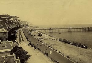 United Kingdom Jersey panorama Beach Huts old Photo Neurdein 1890