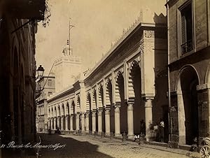 Seller image for Algeria Algiers Rue de la Marine Street old Photo Geiser 1890 for sale by Bits of Our Past Ltd