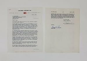 Pee Wee Reese Signed Columbia Records Contract