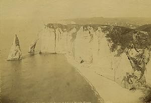 France Normandy Etretat Porte d'Aval Cliffs old Photo Neurdein 1890 #2