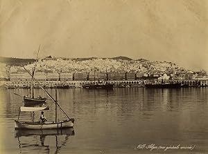Seller image for Algeria Algiers panorama Sail boats old Photo Geiser 1890 for sale by Bits of Our Past Ltd