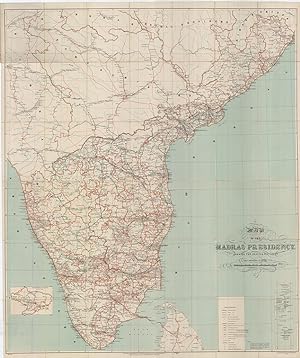 Seller image for Map of the Madras Presidency. Showing the Roads & Distances. for sale by Antiquariat Dasa Pahor GbR