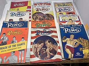 "THE RING" : WORLD'S FOREMOST BOXING MAGAZINE -- BRITISH PRICED EDITION - 1950s. (TWELVE ISSUES)