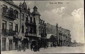 Ansichtskarte / Postkarte Mlawa Mielau Polen, Markt, Geschäfte