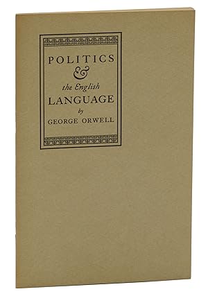 Immagine del venditore per Politics & the English Language venduto da Burnside Rare Books, ABAA