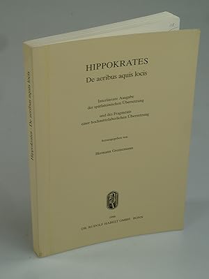 Imagen del vendedor de Hippokrates - De aeribus aquis locis. a la venta por Antiquariat Dorner
