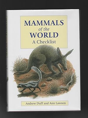 Bild des Verkufers fr Mammals of the World: a checklist zum Verkauf von Calluna Books