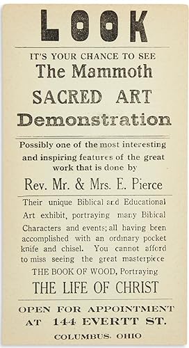 Small Group of Ephemera Relating to Elijah Pierce and his Mammoth Sacred Art Demonstration