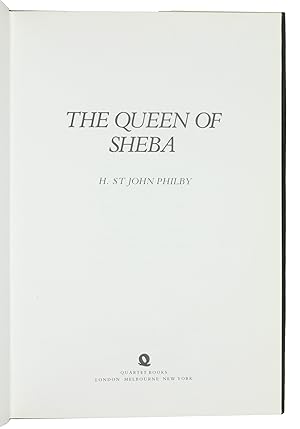 Seller image for The Queen of Sheba. for sale by Antiquariat INLIBRIS Gilhofer Nfg. GmbH
