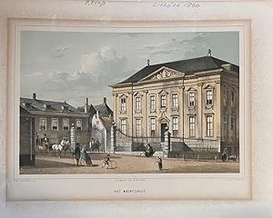 [Coloured lithography Mauritshuis, The Hague] Lithografie Mauritshuis Den Haag: Het Mauritshuis, ...