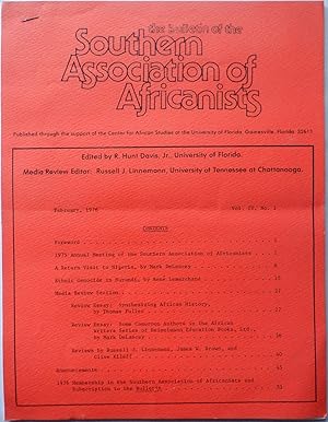 The Bulletin of the Southern Association of Africanists. February, 1976. Vol. IV. No. 1