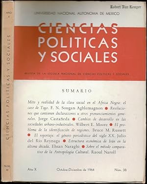 Immagine del venditore per Mito y realidad de la clase social en el Africa Negera: el caso de Tago in Ciencias Politicas y Sociales Ano X Number 38 venduto da The Book Collector, Inc. ABAA, ILAB