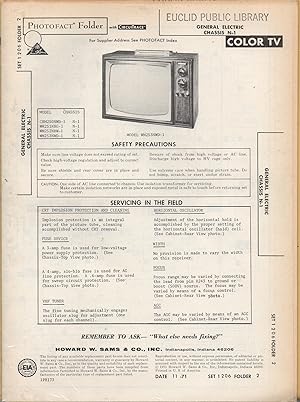 Bild des Verkufers fr SAMS Photofact for General Electric Color TV Chassis N-1 zum Verkauf von Book Booth