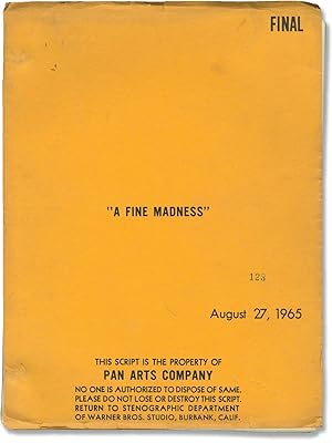 A Fine Madness (Original screenplay for the 1966 film)