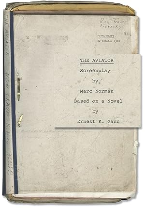 Bild des Verkufers fr The Aviator (Original screenplay for the 1985 film belonging to actor Ron Travis, annotated) zum Verkauf von Royal Books, Inc., ABAA