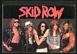 Bild des Verkufers fr Ansichtskarte Musiker der Band Skid Row zum Verkauf von Bartko-Reher