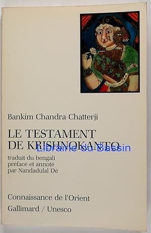 Seller image for Le testament de Krishnokanto for sale by Librairie du Bassin