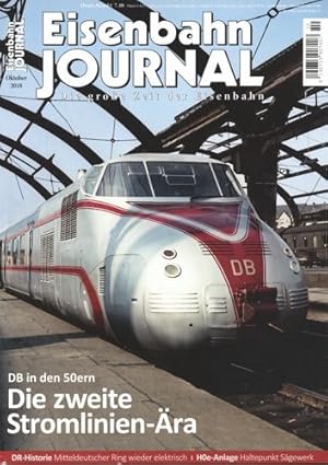 Bild des Verkufers fr Eisenbahn Journal Heft Oktober 2018: Die zweite Stromlinien-ra: DB in den 50ern. zum Verkauf von Versandantiquariat  Rainer Wlfel