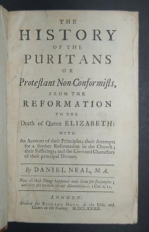 Bild des Verkufers fr The history of the Puritans or Protestant non-conformists, From The Death of King Charles I. to the Act of Toleration by King William and Queen Mary, in the Year 1689. [Bound with:] A Catalogue of Books Printed and Sold by Samuel Birt. (see below). zum Verkauf von Forest Books, ABA-ILAB