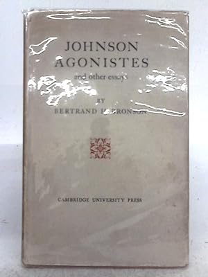 Bild des Verkufers fr Johnson Agonistes and Other Essays zum Verkauf von World of Rare Books