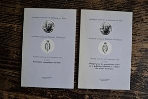 Seller image for Rsonance magntique nuclaire / Danger pour les populations civiles de la pollution inhrente  l'emploi des armes nuclaires - (Runion commune du 25 septembre 1982) - Complet de deux volumes for sale by Un livre en poche