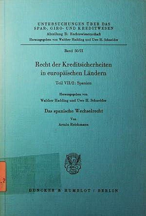 Seller image for Recht der Kreditsicherheiten in europischen Lndern. - 7,2. Das spanische Wechselrecht. for sale by Antiquariat Bookfarm