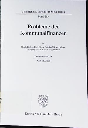 Imagen del vendedor de Probleme der Kommunalfinanzen. a la venta por Antiquariat Bookfarm